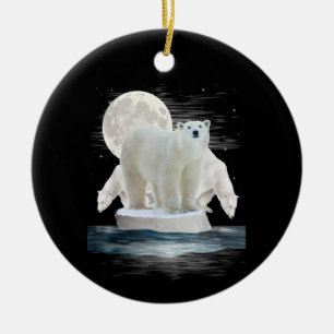 Polar Bears Wildlife Zoo Animal Lover Zookeeper Na Ceramic Tree Decoration