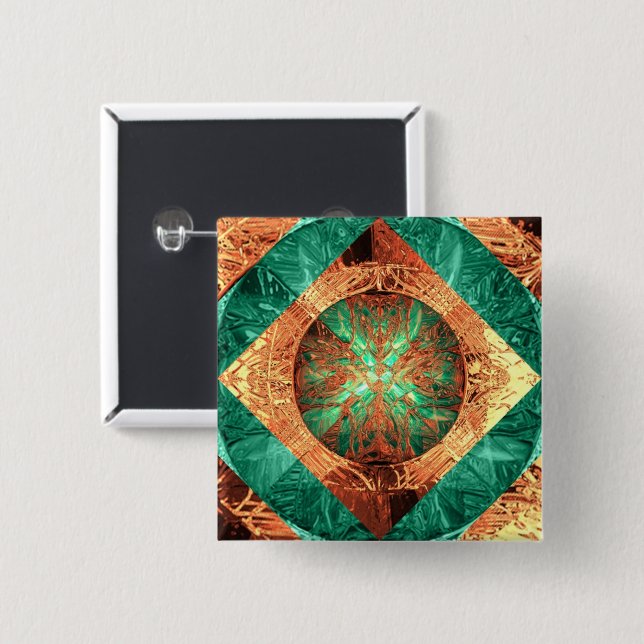 Polar Design I 15 Cm Square Badge (Front & Back)