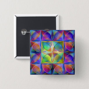 Polar Design II 15 Cm Square Badge