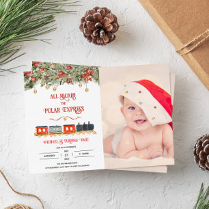 Polar Express Magical Photo Birthday Invitation