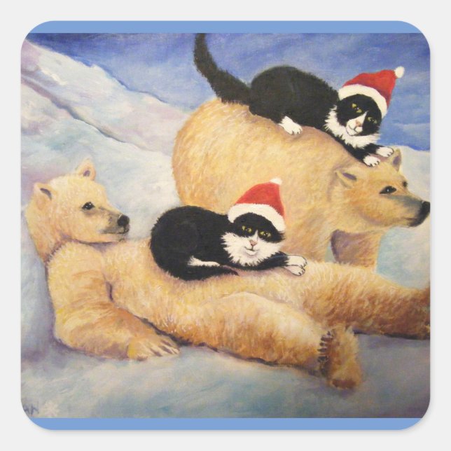 Polar Express Square Sticker (Front)