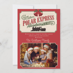 Polar Express Train Adventure Believe In Christmas Holiday Card