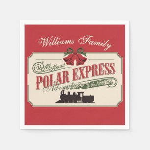 Polar Express Train Adventure Believe In Christmas Napkin