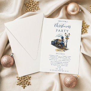 Polar Express Train Christmas Party Invitation