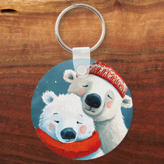 Polar Hugs Key Ring