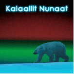 Polar Lights Polar Bear - Greenland Photo Sculpture Magnet<br><div class="desc">A polar bear roams the ice during the long polar night; the Northern Lights in red and green glow in the distance. Text reading, "Kalaallit Nunaat, " the name for the island in Kalaallisut, the primary dialect, appears in glowing blue and white. Polar bears are highly endangered. How much longer...</div>