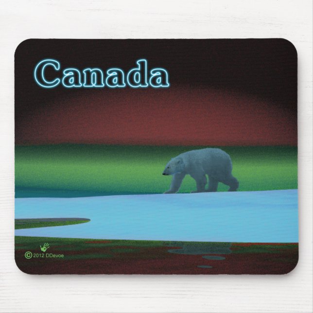 Polar Lights Polar Bear Mouse Mat (Front)