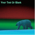 Polar Lights Polar Bear Photo Sculpture Magnet<br><div class="desc">A polar bear roams the ice during the long polar night; the Northern Lights in red and green glow in the distance. Add your own text. 
 
Polar bears are highly endangered. How much longer will scenes like this be able to occur? Please help save Polar Bears from extinction.</div>