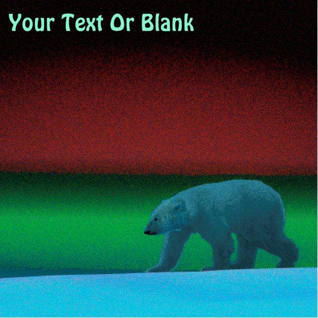 Polar Lights Polar Bear Photo Sculpture Magnet (Front)