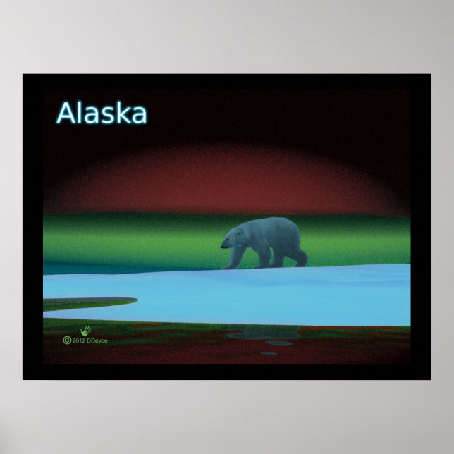 Polar Lights Polar Bear Poster (Front)