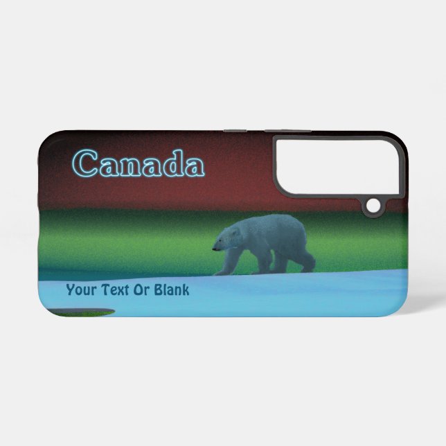 Polar Lights Polar Bear Samsung Galaxy S22 Case (Back Horizontal)