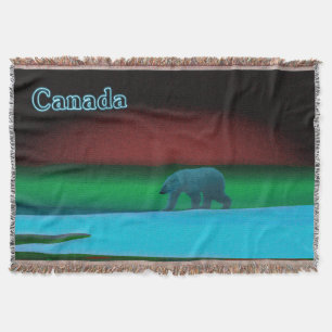 Polar Lights Polar Bear Throw Blanket