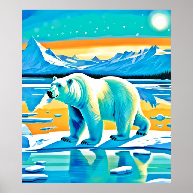 Polar Majesty: Arctic Landscape Poster (Front)