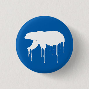 Polar Melt Down 3 Cm Round Badge
