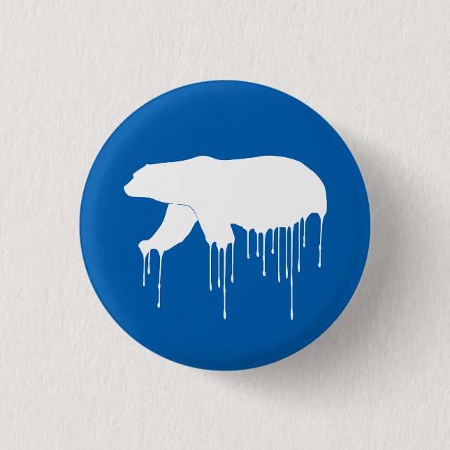 Polar Melt Down 3 Cm Round Badge (Front)