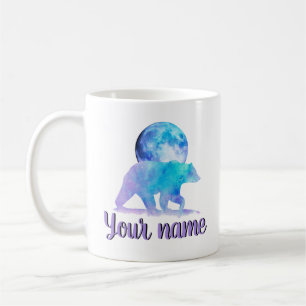 Polar moon bear.Personalised Your Name Coffee Mug
