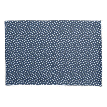 Polar Night Blue Watercolor Dots  Pillow Case
