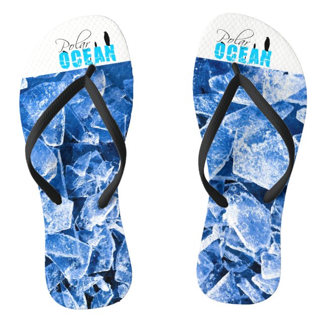 Polar Ocean Flip Flops (Footbed)