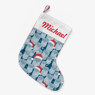 Polar Owls In Christmas Small Christmas Stocking