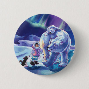 Polar Pals 6 Cm Round Badge