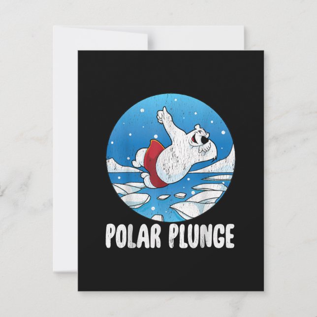 Polar Plunge Ice Jump Polar Bear Winter Swim Invitation (Front)