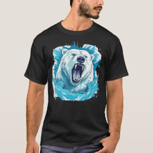 Polar Roar - Iceberg Blue Bear Art T-Shirt