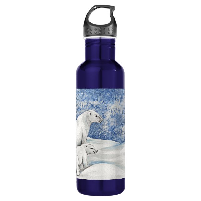 Polar Snow Bears 710 Ml Water Bottle (Front)