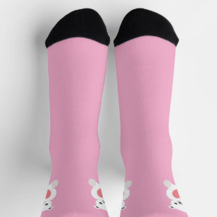 Polar Teddy Bear Valentine's Day Socks
