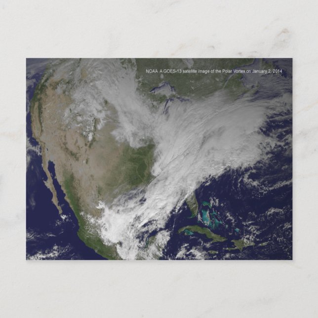 Polar Vortex 2014 North American Cold Wave Postcard (Front)