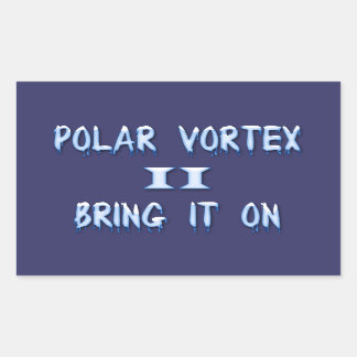 Polar Vortex II Bring it on Rectangular Sticker