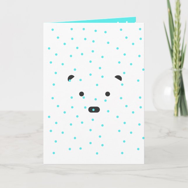 "Polar Warmth" Folded ChristmaGreeting Card (Front)