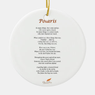 Polaris Poem on Circle Ornament