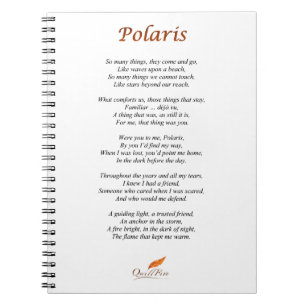 Polaris Poem on Notebook