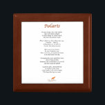 Polaris Poem on Wooden Jewellery Keepsakes Box<br><div class="desc">Polaris,  for those who don't know,  is the name for the North Star. Sooner or later,  we all lose our way,  and,  if we're lucky,  we have a North Star to guide us home.</div>