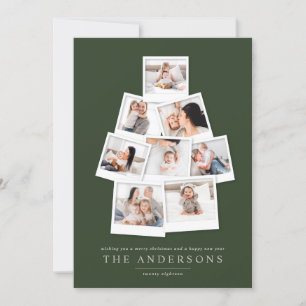 Polaroid Chrstmas tree multi photo holiday card