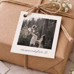 Polaroid Photo Gift Tag Custom Vintage Retro Art