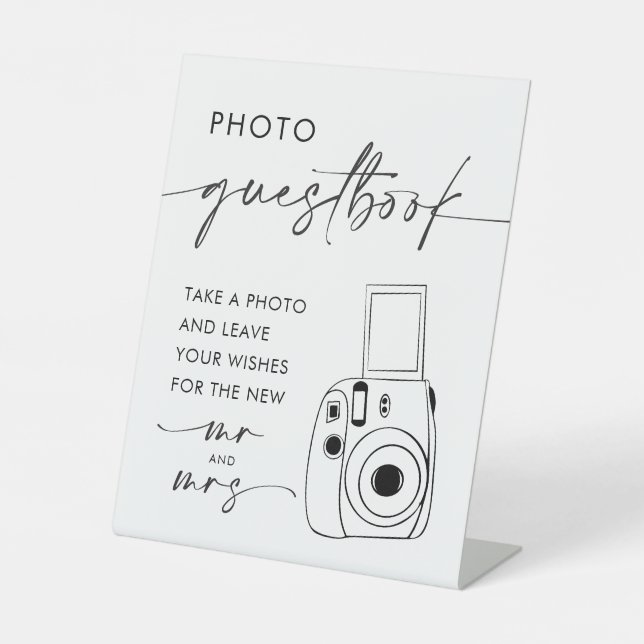 Polaroid Photo Wedding Guestbook Sign (Front)