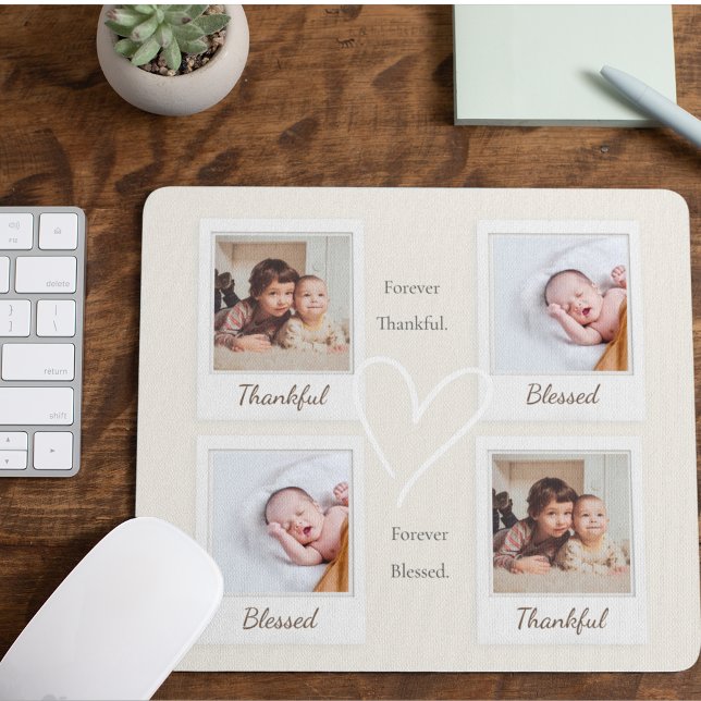Polaroid Style Photo Mousepad – Thankful & Blessed (Creator Uploaded)