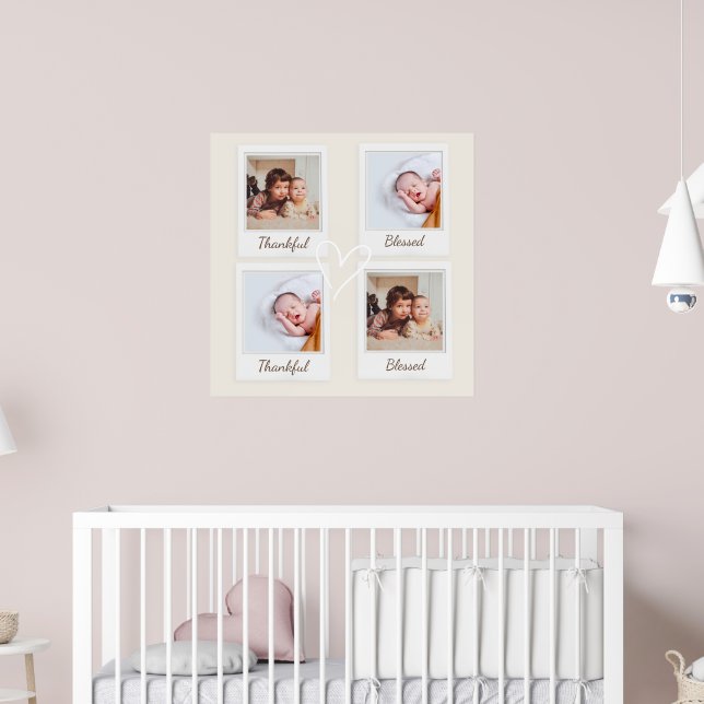 Polaroid Style Photo Poster – Thankful & Blessed (Nursery 2)