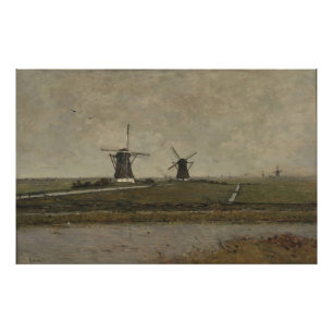 Polder with Mills near Overschie  Photo Print