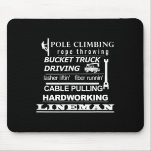 Pole Climbing, Fiber Running, Cable Pulling Linema Mouse Mat