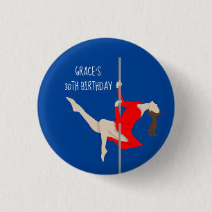 Pole Fitness 3 Cm Round Badge