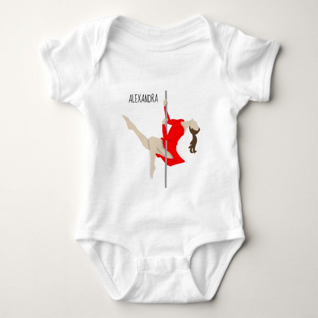 Pole Fitness Baby Bodysuit (Front)