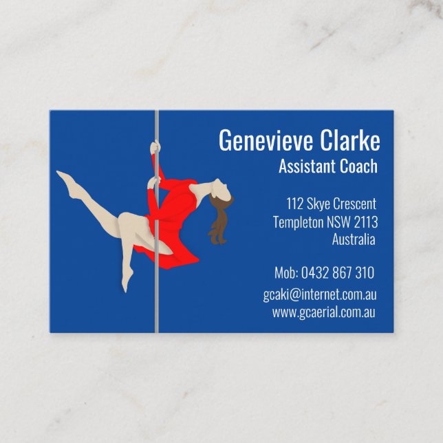 Pole Fitness Business Card (Front)