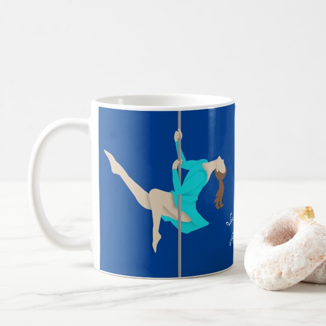Pole Fitness Coffee Mug (With Donut)