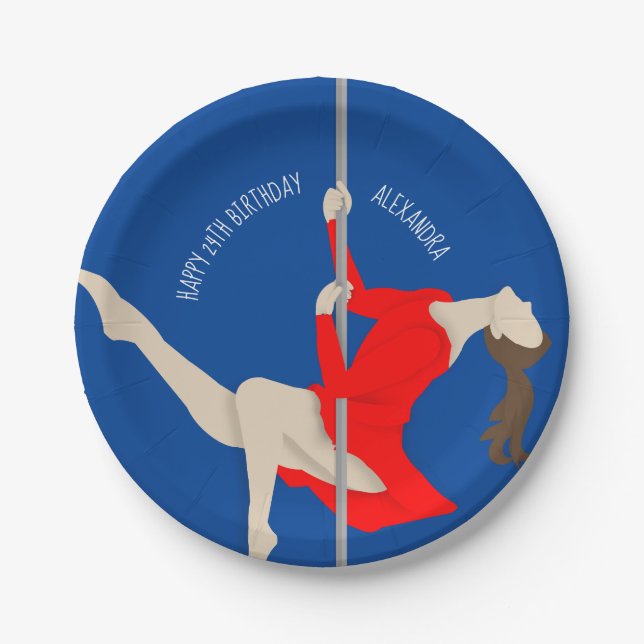 Pole Fitness Paper Plate (Front)