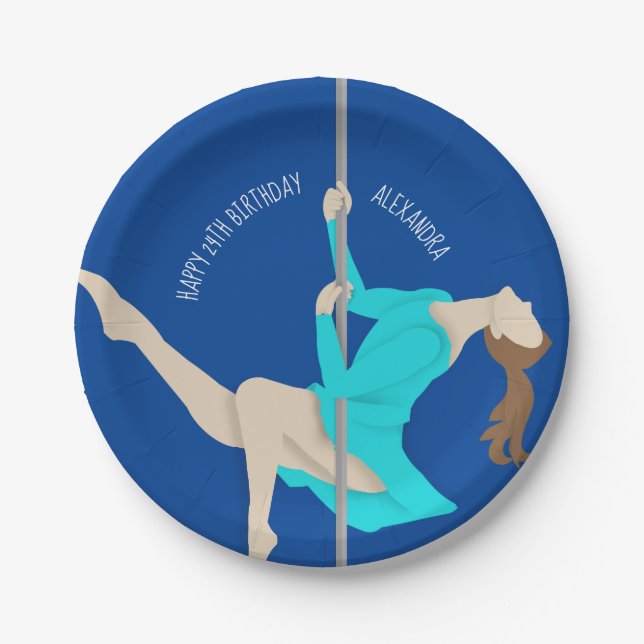 Pole Fitness Paper Plate (Front)