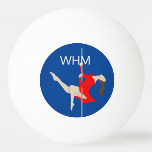 Pole fitness ping pong ball
