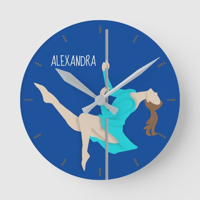 Pole Fitness Round Clock (Front)