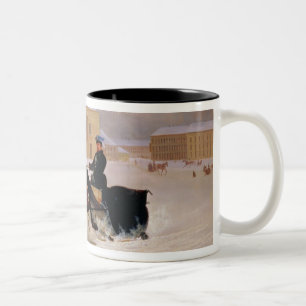 Pole Pair with a Trace Horse at Bolshoi Two-Tone Coffee Mug